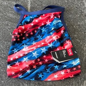 TYR Red and Blue Starry Kids Swimsuit